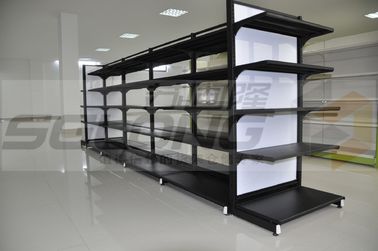 چین قفسه نمایشگر مواد غذایی با ایمنی بالا ، خرده فروشی گندولا نصب آسان را نمایش می دهد تامین کننده